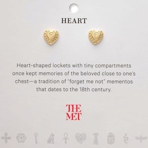 18k gold plated heart charm earrings